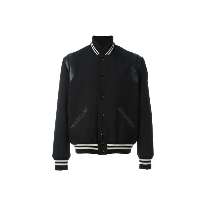 SAINT LAURENT Baseball Jacket Men's Black-0