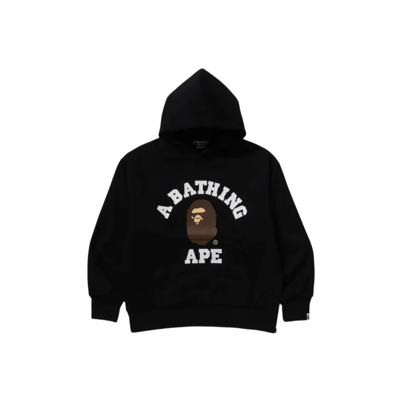 A BATHING APE College Puffy Relaxed Fit Pullover Hoodie-0