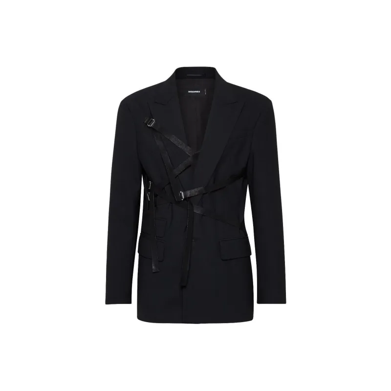 DSQUARED 2 Bondage Buckle Detailed Blazer-0