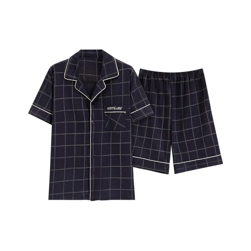 MADALLO Pajama Set Men's Dark Blue-0