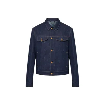LOUIS VUITTON Lv Blason Embroidered Denim Blouson
