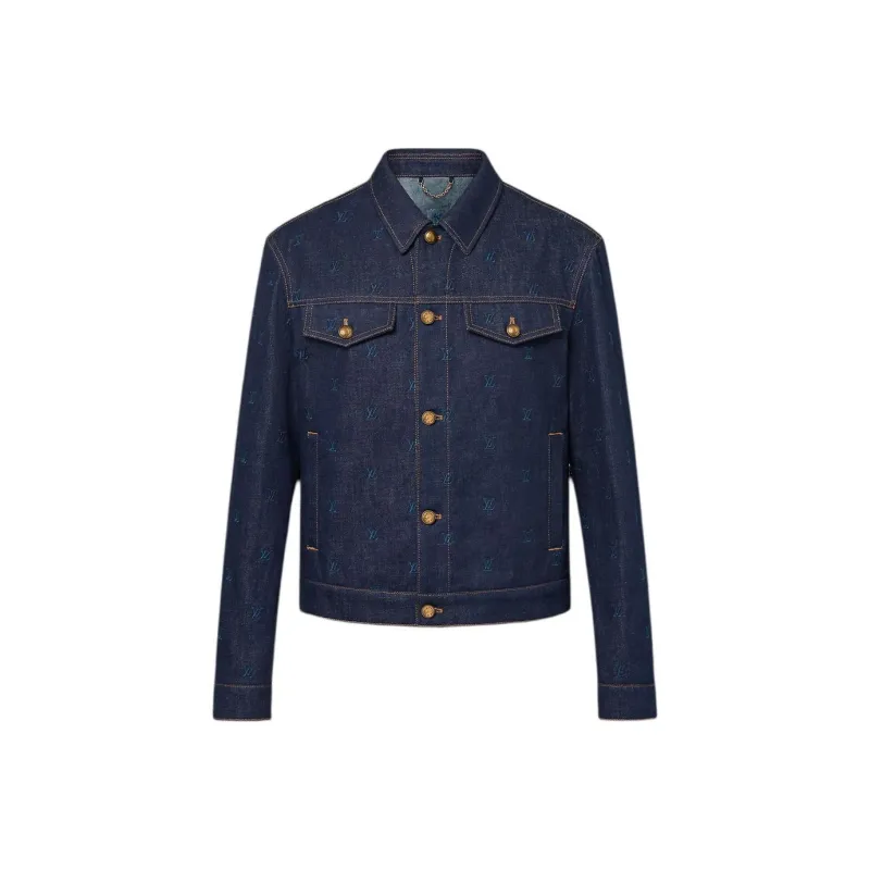 LOUIS VUITTON Lv Blason Embroidered Denim Blouson-0