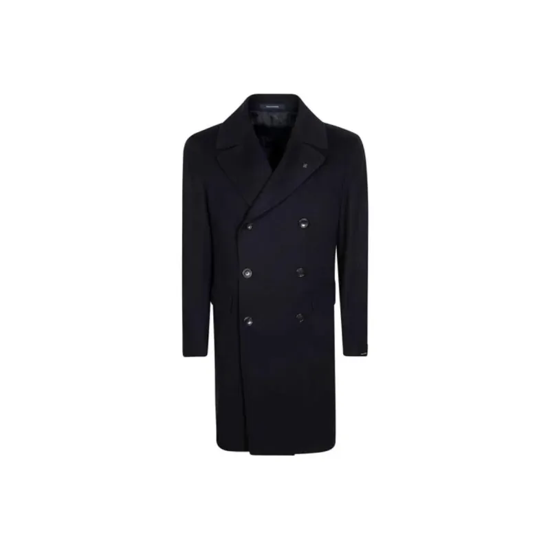 Tagliatore Flap Pocketed Double Breasted Coat-0