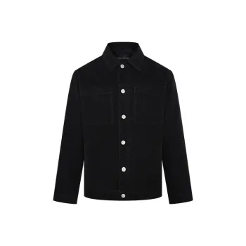 URBAN REVIVO Denim Jacket Men's Black Stripes