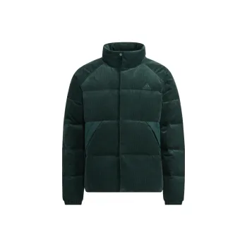 Adidas CORDUROY DOWN JACKET Down Jacket Standard Version Men's Green