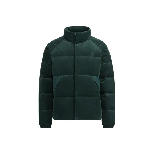 Adidas CORDUROY DOWN JACKET Down Jacket Standard Version Men's Green