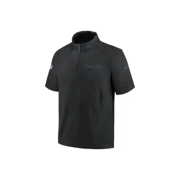 Nike Philadelphia Eagles Sideline Coach Men's Nike Nfl 1/2 Zip Short Sleeve Hooded Jacket