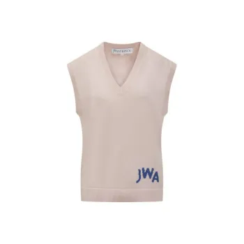 JW Anderson Logo Embroidered V Neck Vest