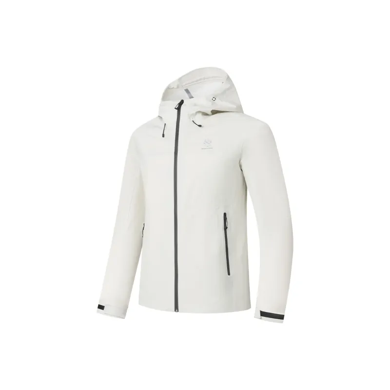 QIAODAN Mountain God Series Waterproof And Windproof Windbreaker Jacket Men's Crescent Color-0