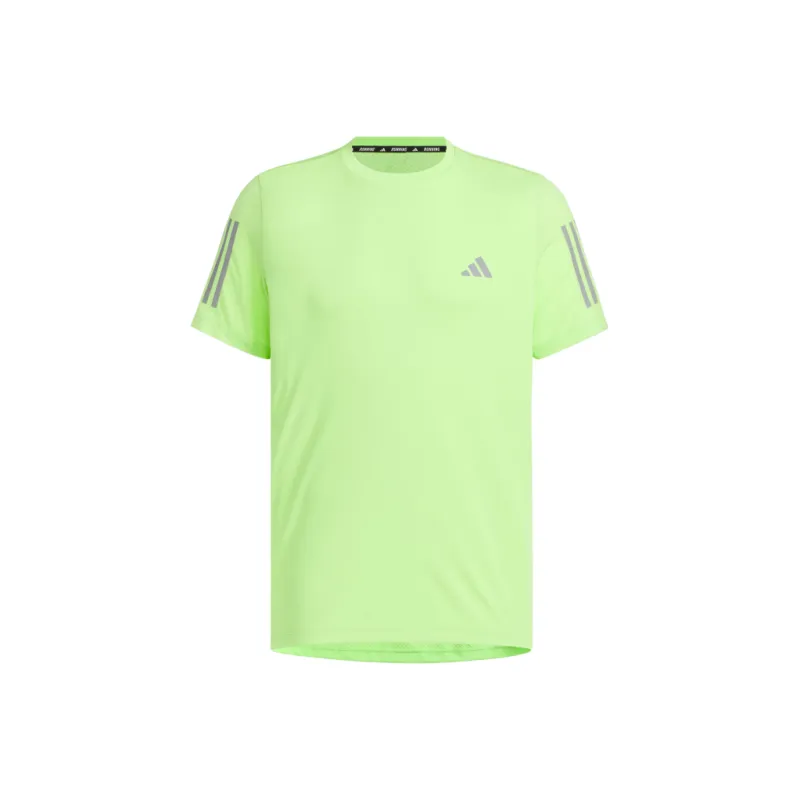 Adidas Own The Run SS25 T Shirt Men's Pulse Lime Green/Dark Silver Gray-0