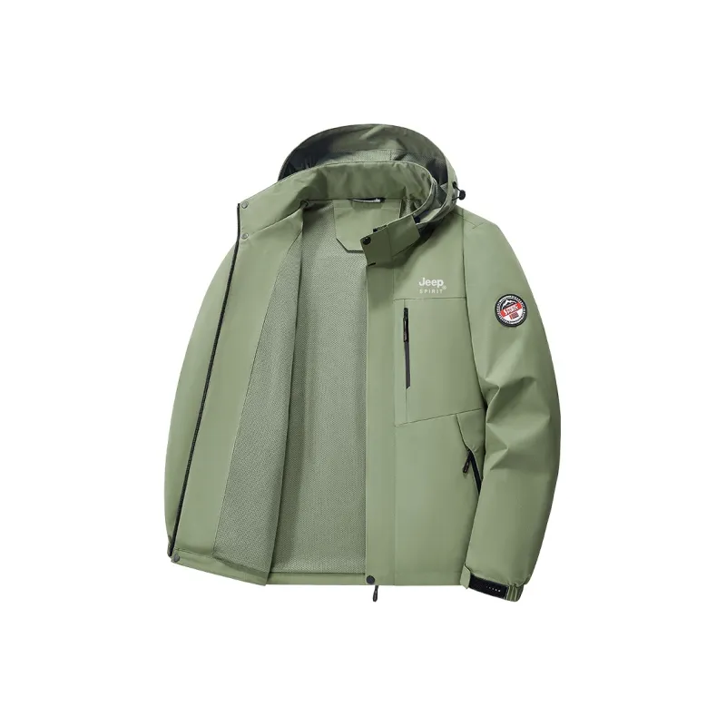 JEEP SPIRIT Outdoor Hiking Waterproof, Windproof, And Breathable Windbreaker Jacket Men's-2