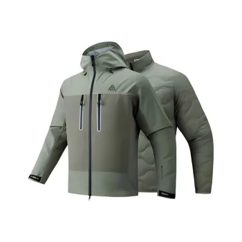 Anta Waterproof And Windproof To Keep Warm Windbreaker Jacket Men's Forest Green/Bronze