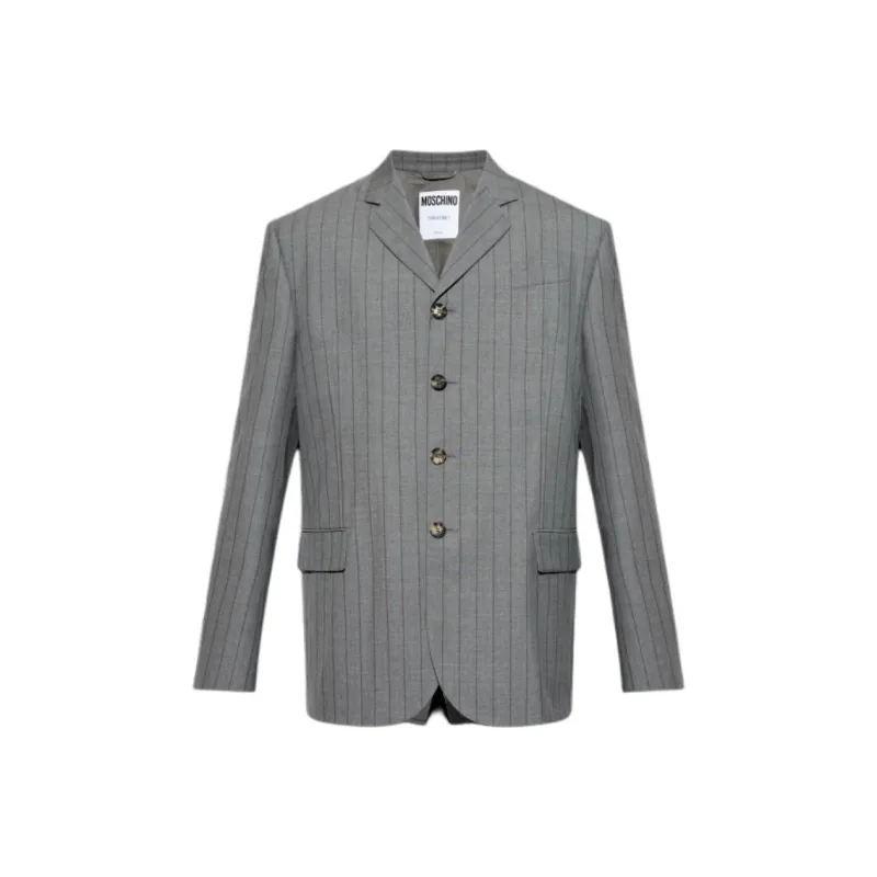 MOSCHINO Single Breasted Striped Blazer-0