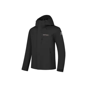 QIAODAN Mountain God Series Waterproof And Windproof To Keep Warm Windbreaker Jacket Men's Black