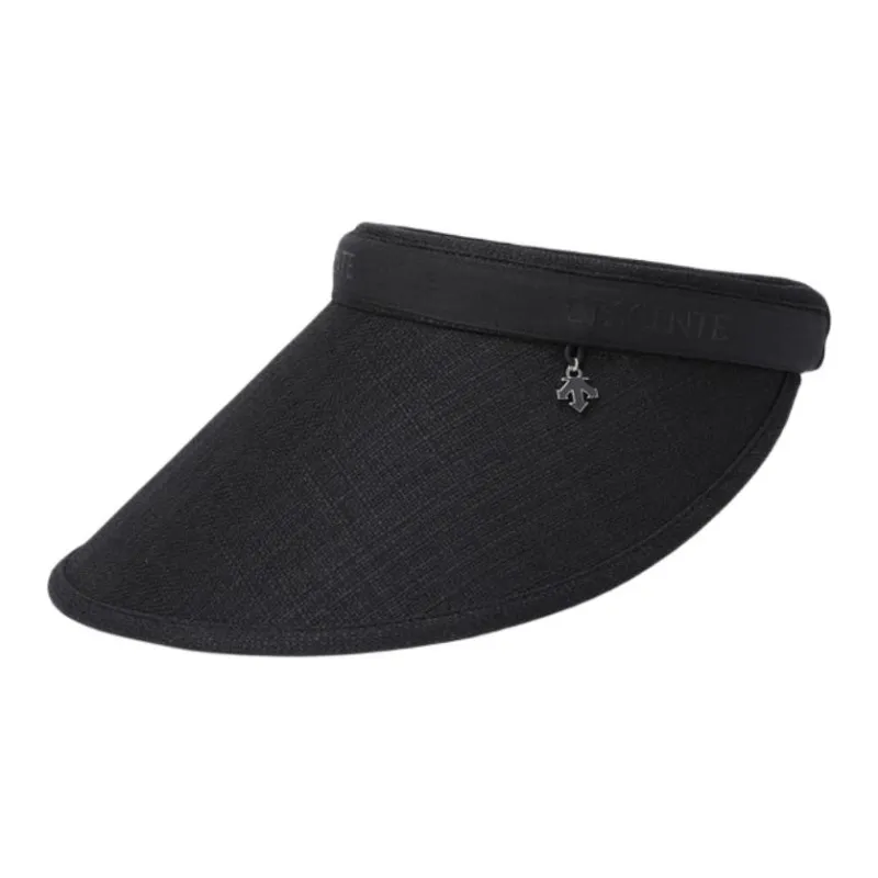 DESCENTE Polyester Rayon Polyurethane Sun Protection Hats Women's Black-0
