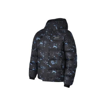 Skechers Sports Collection Down Jacket Men's Black Blue All Over Print