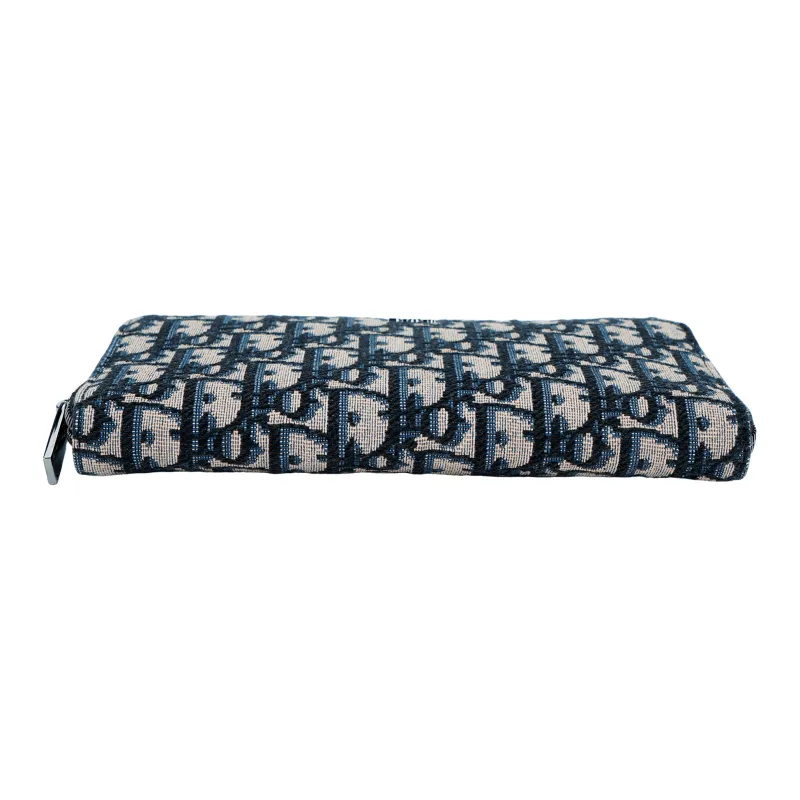 DIOR Cow Leather Wallet Clutch Unisex Black/Beige-3