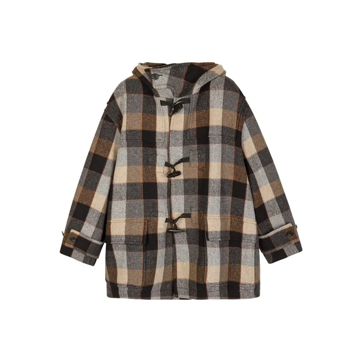 CROQUIS Coats Unisex 965 Black White Stripes/Plaid-0
