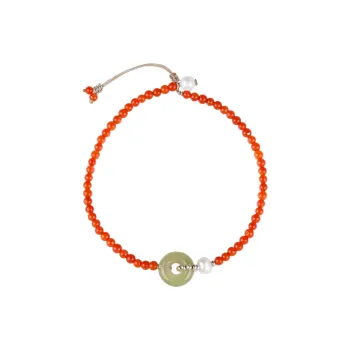 Clear Snow Southern Red Agate Fine Jade Bracelets Unisex