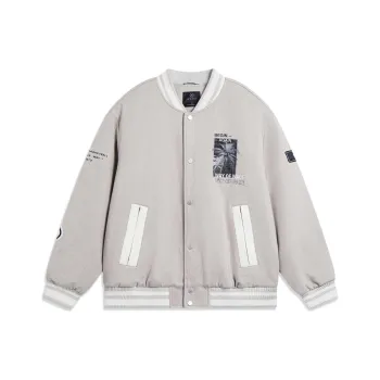 LiNing Puffer Jacket Men's Heather Gray River Stone Gray
