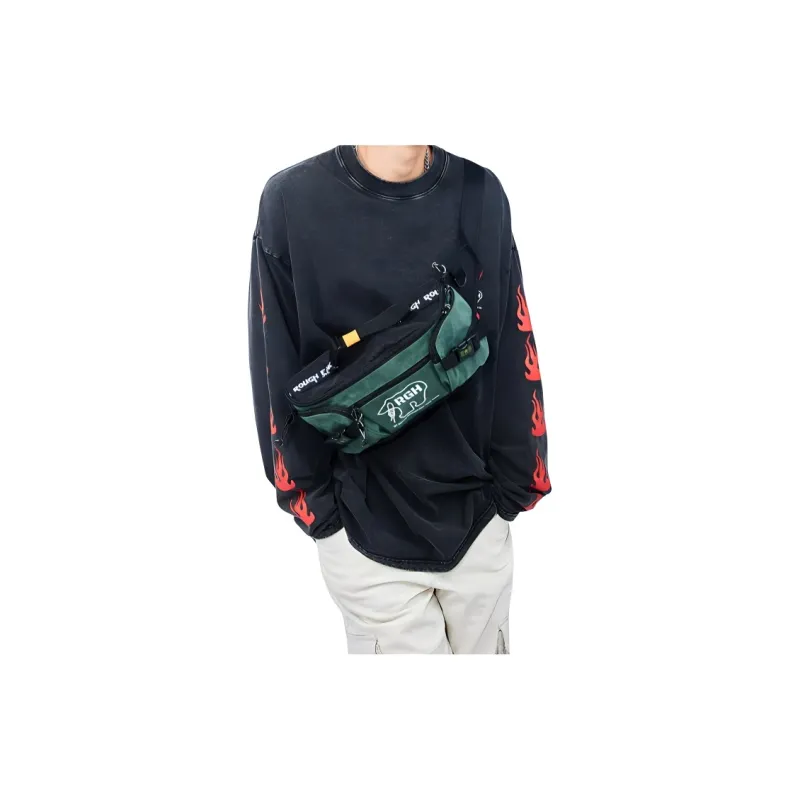 Rough Enough Canvas Bag Sling Bag Medium Size Unisex Army Green-4