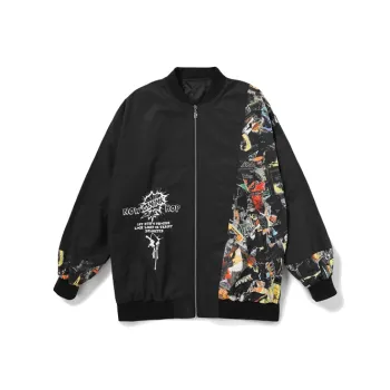 GENANX Baseball Jacket Unisex Black