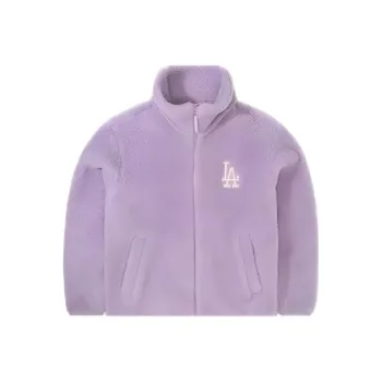 MLB Los Angeles Dodgers Velvet Jackets Unisex Light Lavender Color