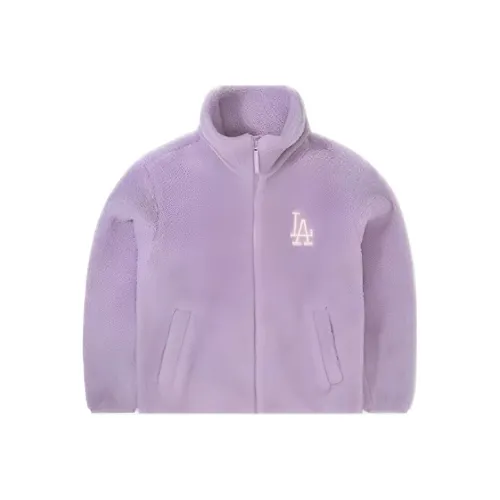 MLB Los Angeles Dodgers Velvet Jackets Unisex Light Lavender Color
