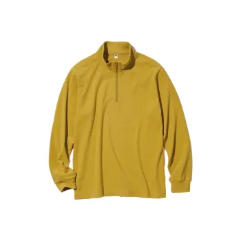 UNIQLO Velvet-feel Coat Unisex Earth Yellow