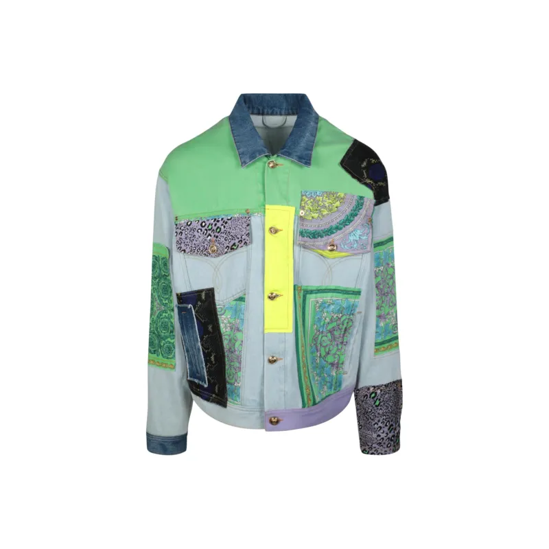 VERSACE Patchwork Denim Jacket-0
