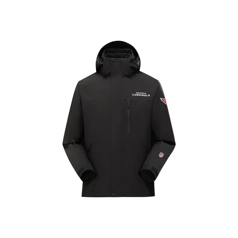 NFL Waterproof And Windproof Windbreaker Jacket Unisex Black-0
