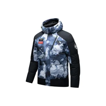 Anta Variety Training Collection Down Jacket Men's Ancient Wall Gray/Full Print/Basic Black
