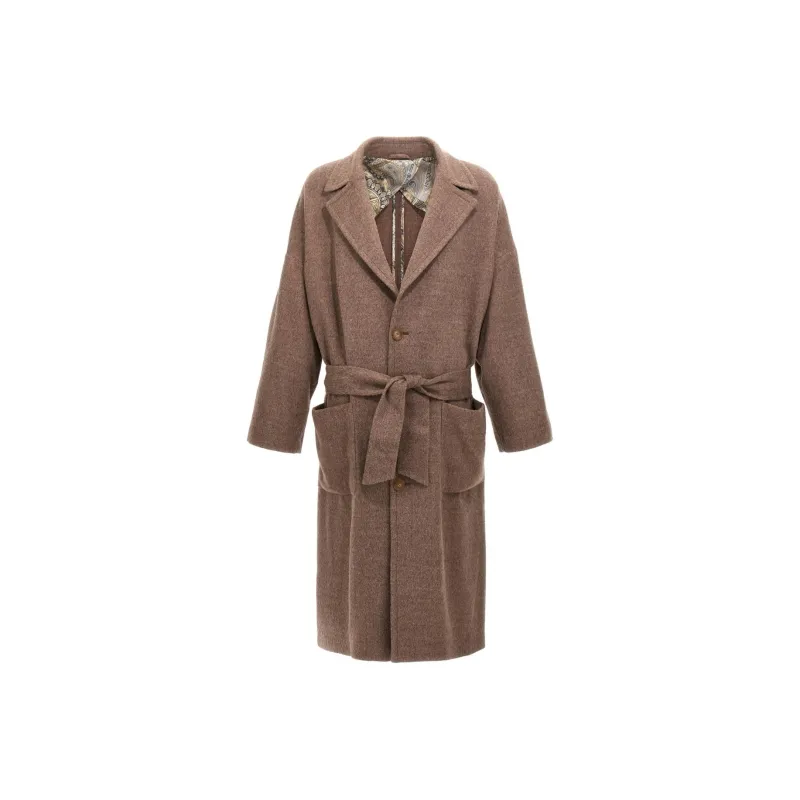 ETRO Single Breasted Belted Coat-0