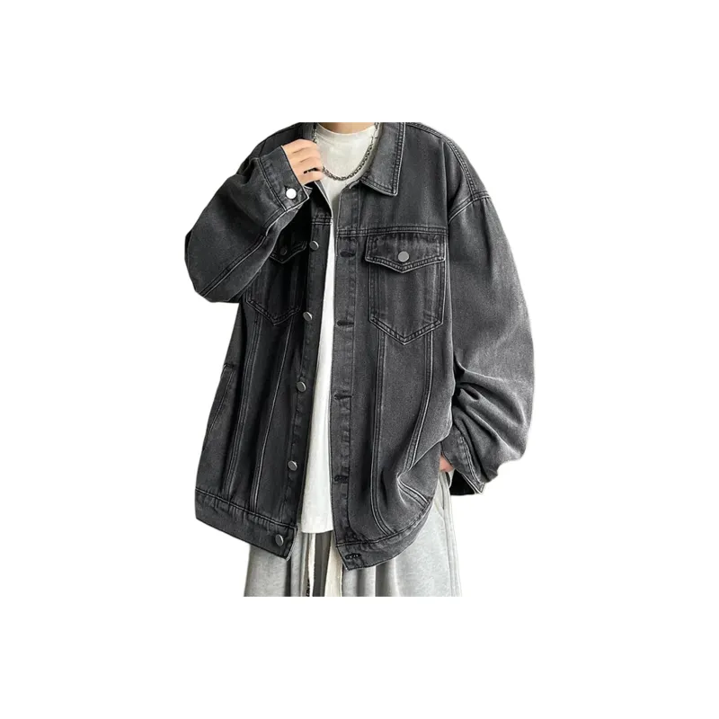 KOKO BASE Denim Jacket Unisex Black-11