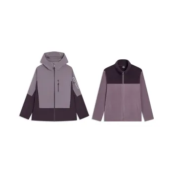 XTEP Wing Water Resistant Windbreaker Jacket Unisex Night Purple