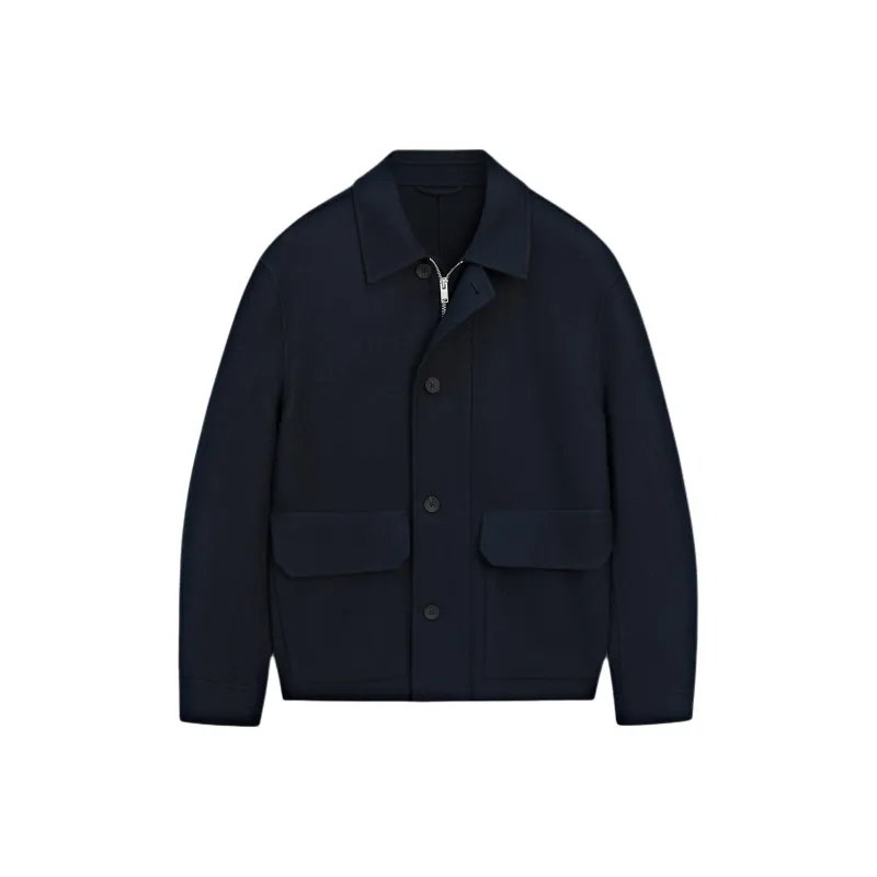Massimo Dutti Coats Men's Navy Blue-0