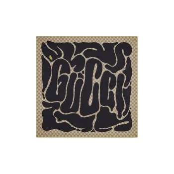 GUCCI Silk Scarves Women's Brown