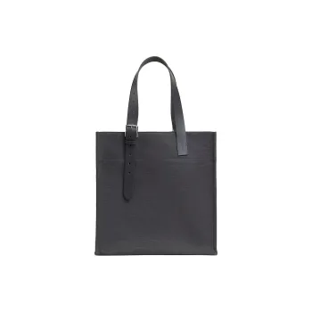 HERMES Etriviere Goeland Canvas And Hunter Cow Leather Tote Bag, Shopping Bag, Shoulder Bag Women's Smoke Gray