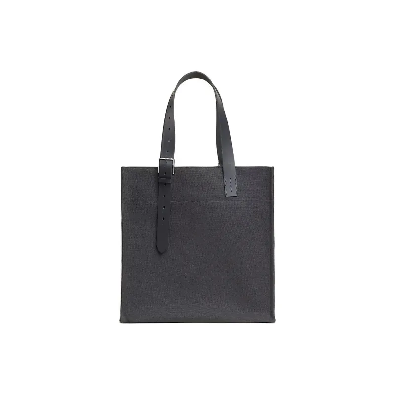 HERMES Etriviere Goeland Canvas And Hunter Cow Leather Tote Bag, Shopping Bag, Shoulder Bag Women's Smoke Gray-0