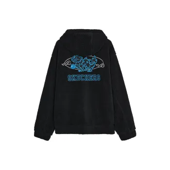 Skechers New Year Velvet feel Coat Unisex Carbon Black