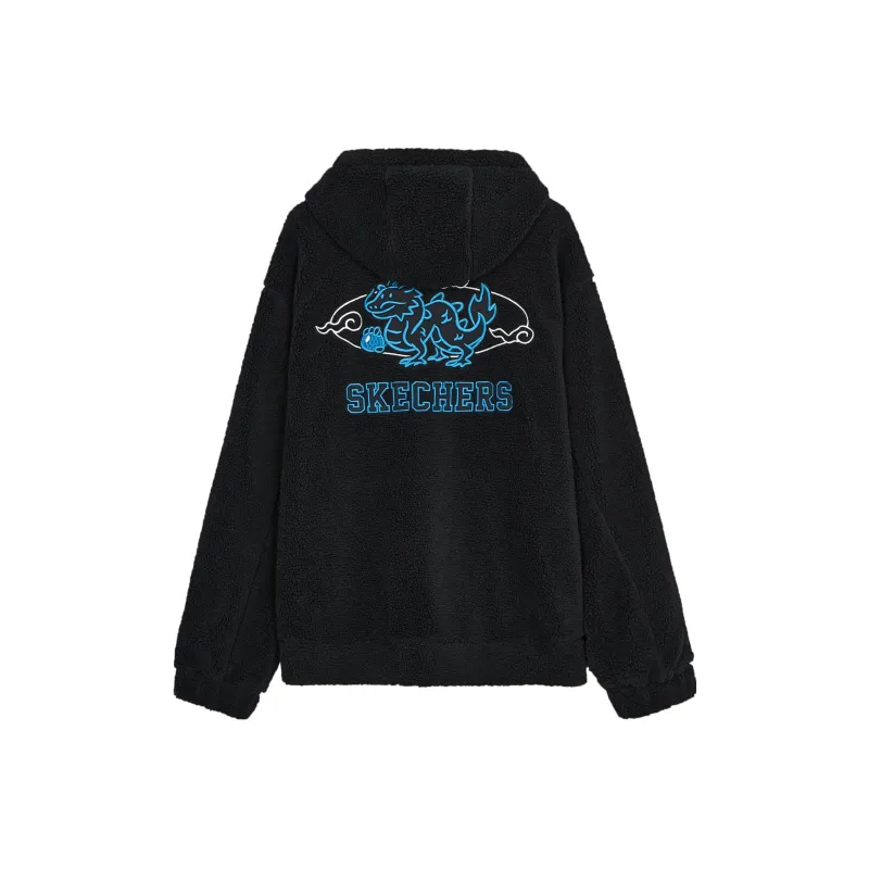 Skechers New Year Velvet feel Coat Unisex Carbon Black-0