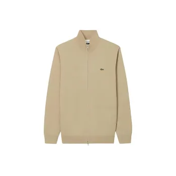 LACOSTE Logo patch Zip up Cardigan