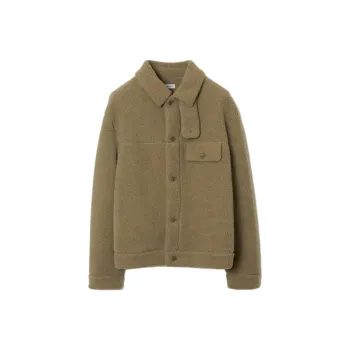 Burberry Long Sleeved Buttoned Fleece Overshirt
