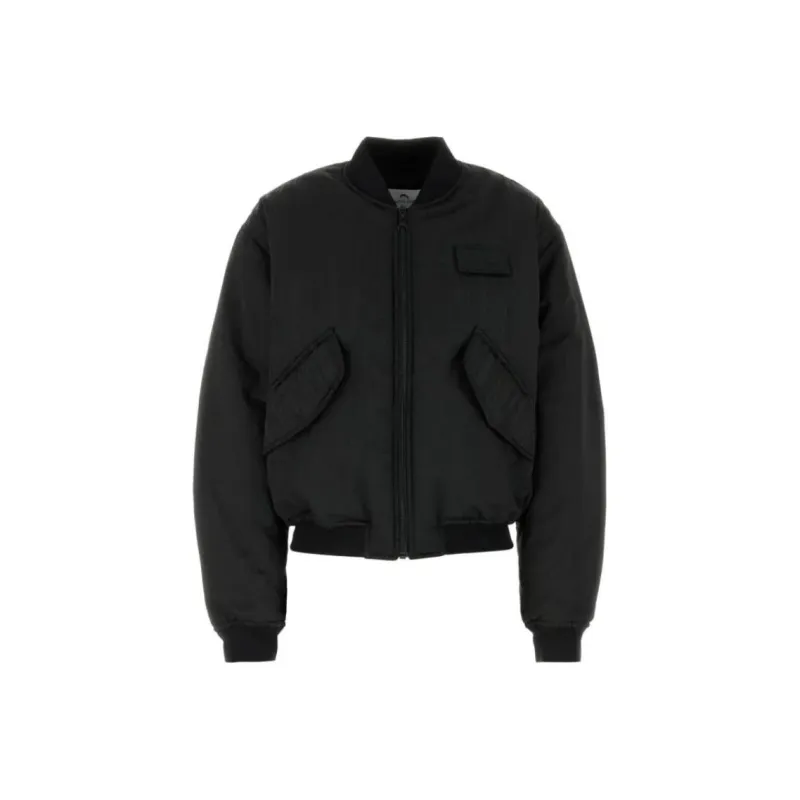Marine Serre Logo Detailed Zip Up Bomber Jacket-0