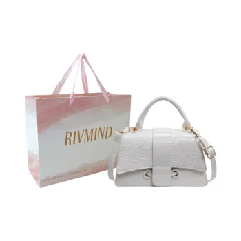 RIVMIND PU Shoulder Bag, Crossbody Bag, Handbag Women's White/Silver/Black/Gold
