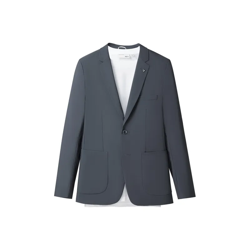 HLA Business Suit Men's Blue Gray-0