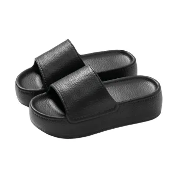 LUNNIFEIYA Platform Slippers High Heel Slip Resistant Versatile Height Increasing Home Slippers