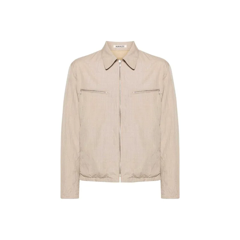 Auralee Zip up Wool Shirt Jacket-0