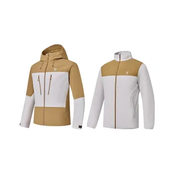 QIAODAN Mountain God Series Windbreaker Jackets Men Lunar Rock