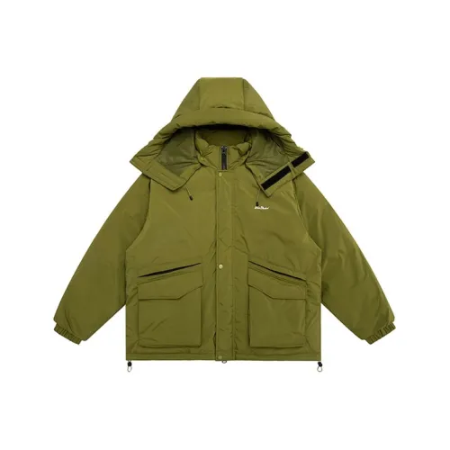 URBAN STANDARD Solid Color Hooded Loose Fit Thickened Down Jacket Unisex